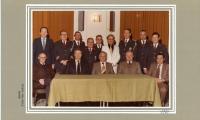 Het bestuur van de Deinse fanfare Sint-Cecilia  anno 1980