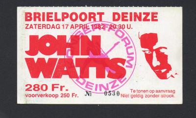 Toegangstickets John Watts in de Brielpoort 