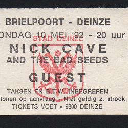 Ticket voor het concert van Nick Cave and The Bad Seeds