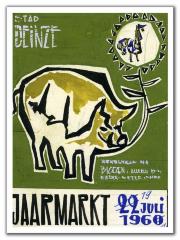 Proefdruk van de affiche jaarmarkt 1961