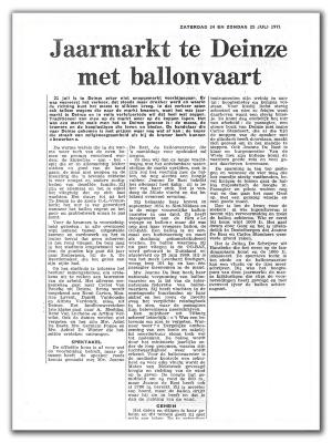 Krantencommentaar op de jaarmarkt 1971