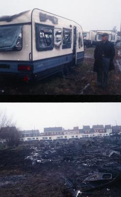 Een brand richt een ravage aan bij Adria Caravans te Petegem-aan-de-Leie