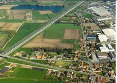 De omgeving rond de Makro vanuit de lucht