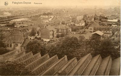 Een panoramisch zicht op Petegem-aan-de-Leie