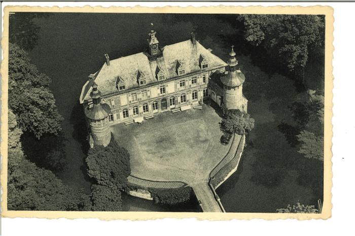 Luchtfoto van het kasteel van Welden