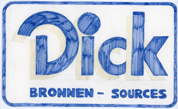 Schetsen voor etiket Dickbronnen