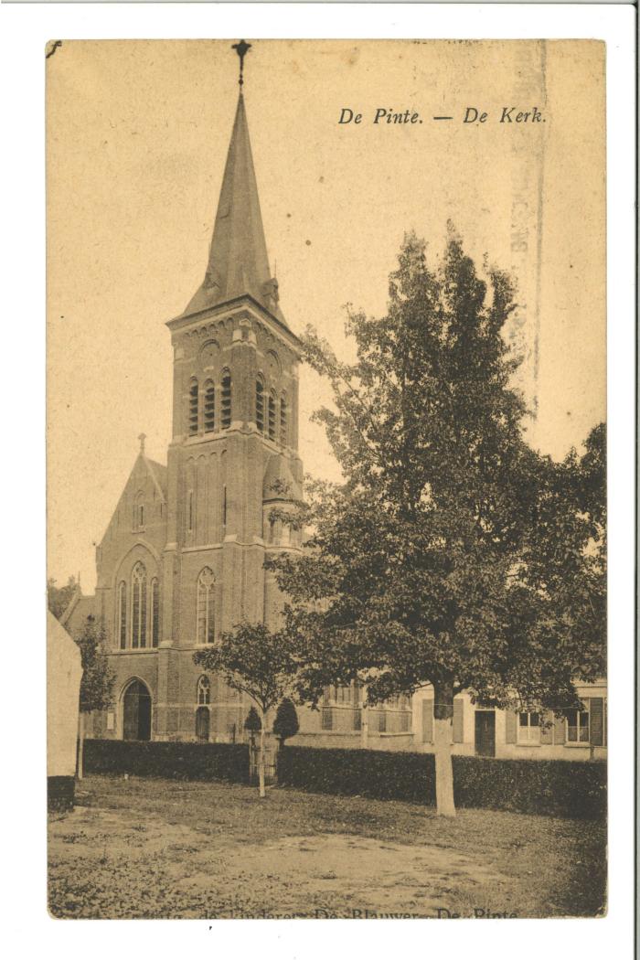 De kerk van De Pinte na 1912