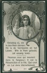 Bidprentje Gentiel Van Hauwaert, 1918