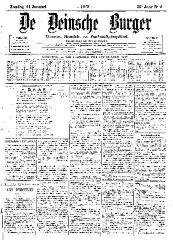 De Deinsche Burger: Zondag 14 januari 1912