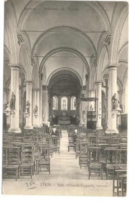 Gavere Binnenkant kerk 1903