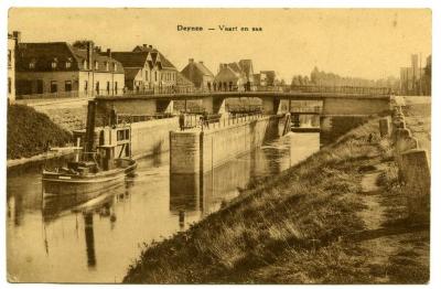 De Vaart en het Sas van Deinze in 1935.