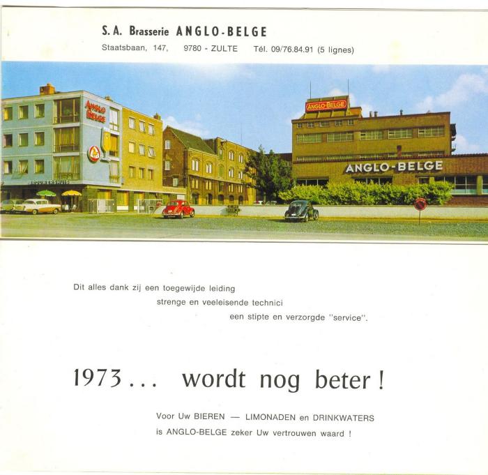 Nieuwsjaarkaart van de Anglo-Belge anno 1973