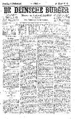 De Deinsche Burger: zondag 6 februari 1881 