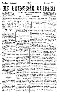 De Deinsche Burger: zondag 6 februari 1881 