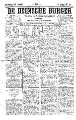 De Deinsche Burger: Zondag 24 april 1881