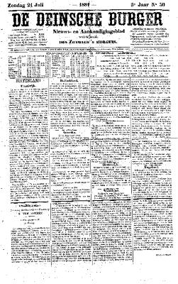 De Deinsche Burger: Zondag 24 juli 1881
