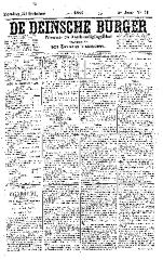 De Deinsche Burger: zondag 30 oktober 1881