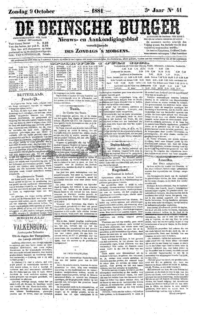 De Deinsche Burger: zondag 9 oktober 1881