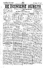 De Deinsche Burger: zondag 2 oktober 1881