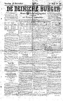De Deinsche Burger: Zondag 25 december 1881