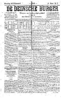 De Deinsche Burger: zondag 12 februari 1882