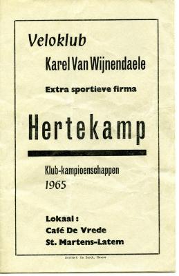 Programmaboekje Veloklub Karel van Wijnendaele