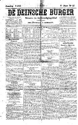 De Deinsche Burger: Zondag 2 juli 1882
