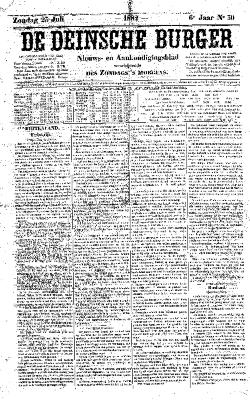 De Deinsche Burger: Zondag 23 juli 1882
