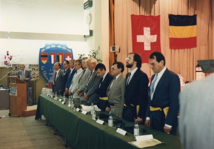 Officiële opening van de verbroederingsfeesten te Eke in 1987