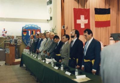 Officiële opening van de verbroederingsfeesten te Eke in 1987