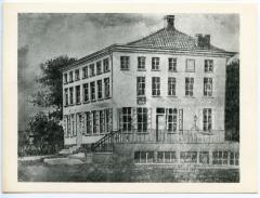 Potloodtekening van landhuis De Bock (de Wielewaal)