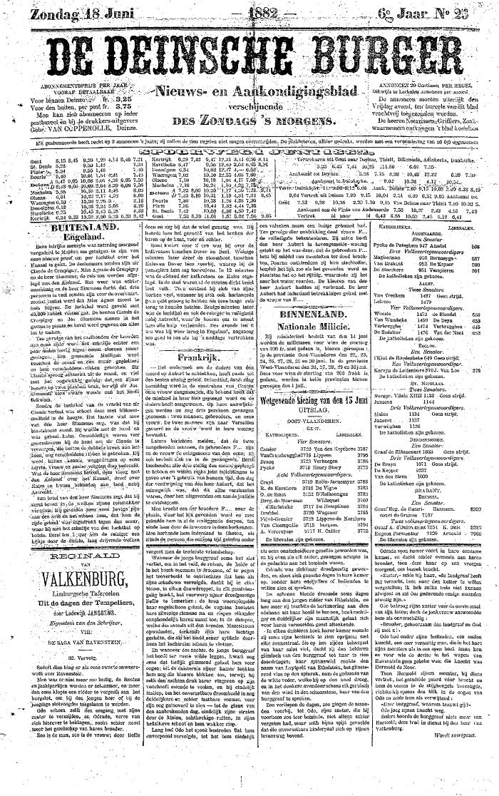 De Deinsche Burger: Zondag 18 juni 1882