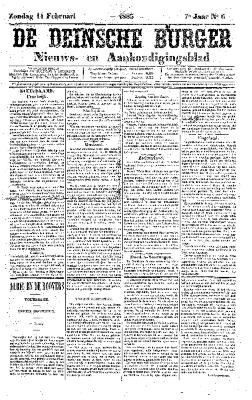 De Deinsche Burger: Zondag 11 februari 1883
