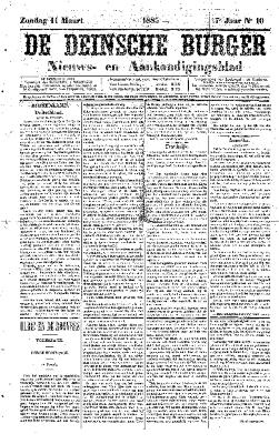 De Deinsche Burger: Zondag 11 maart 1883