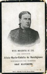 Doodsprentje Alicia-Maria-Eulalia de Borchgrave