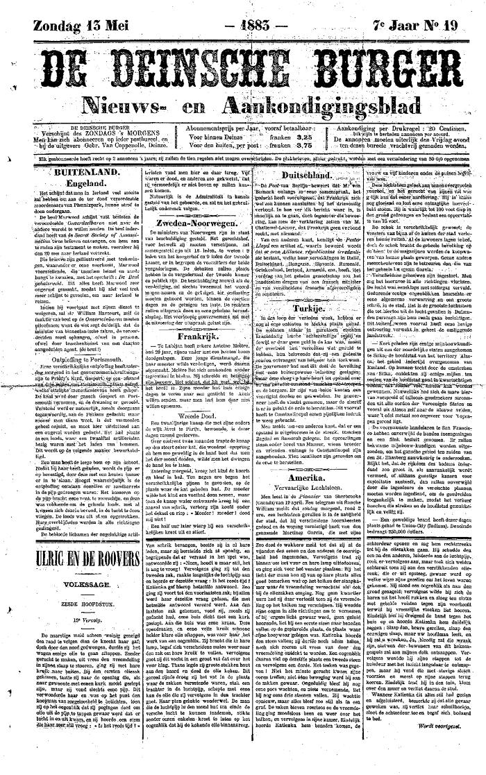 De Deinsche Burger: Zondag 13 mei 1883