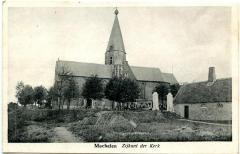 Zicht op de parochiekerk van Machelen-aan-de-Leie