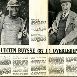 Artikels n.a.v. het overlijden van Lucien Buysse