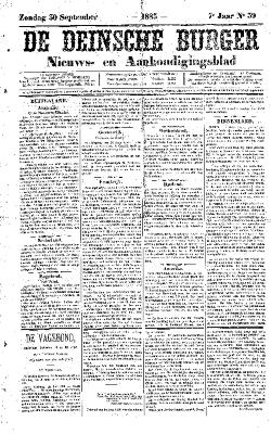 De Deinsche Burger: Zondag 309 september 1883