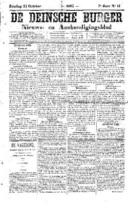 De Deinsche Burger: Zondag 14 oktober 1883