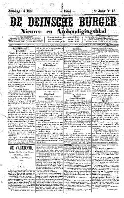 De Deinsche Burger: Zondag 4 mei 1884