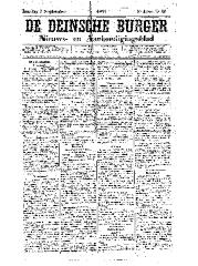 De Deinsche Burger: Zondag 7 september 1884