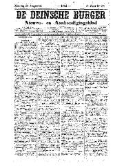 De Deinsche Burger: Zondag 31 augustus 1884